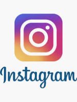 Logo d'Instagram avec un dégradé de couleurs violet, rose et orange.